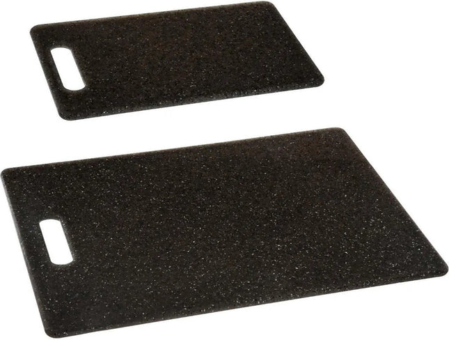 Zwarte snijplanken van kunststof – set van 2 stuks, 25/36 cm