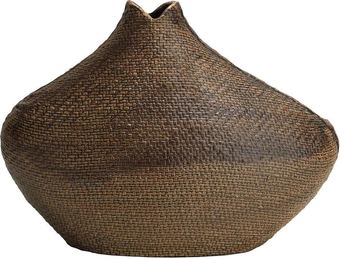 Cosy @ home Vaas bruin 30x11xh22cm aardewerk