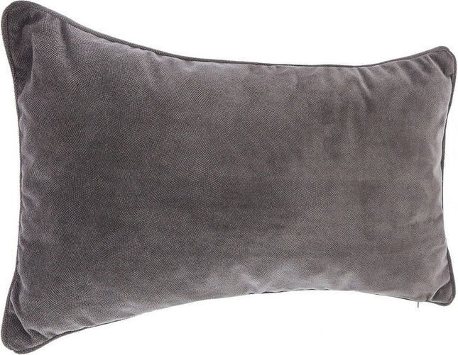 Atmosphera Bank / sierkussens huiskamer Sophia - 30 x 50 cm - Donkergrijs - polyester - met rits