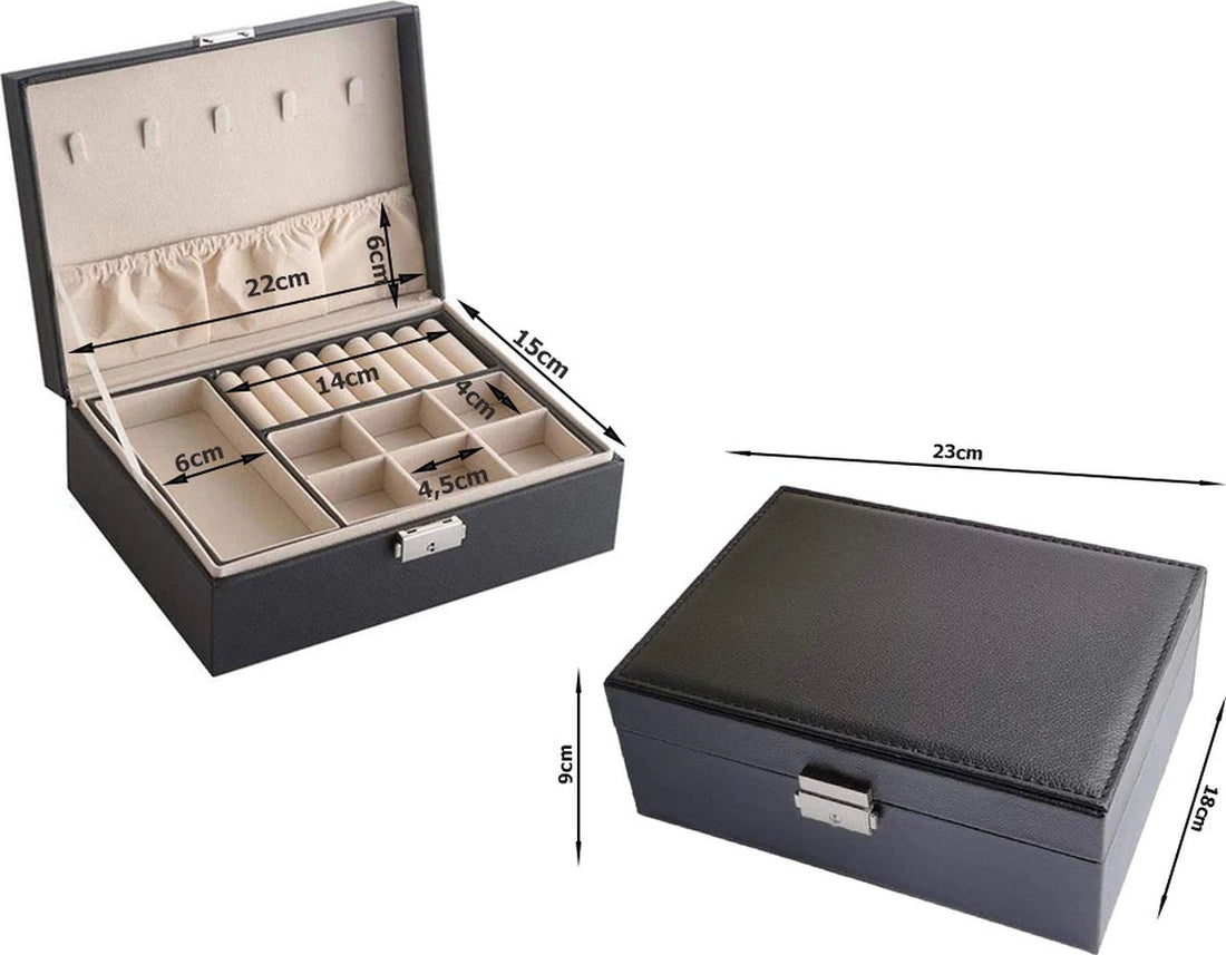 Small jewelry box, 23 x 18 x 9 cm, black