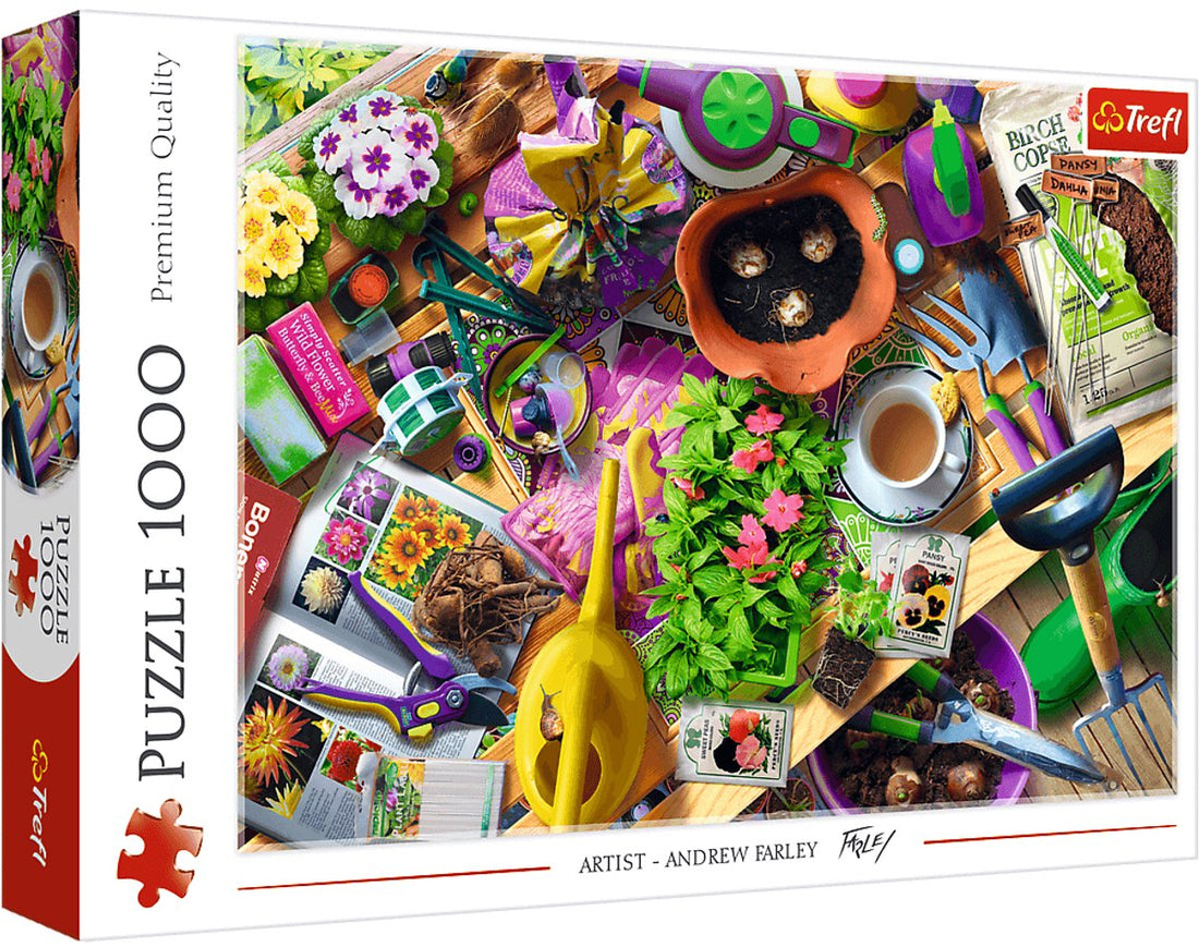 Trefl puzzel 1000 stukjes – Tuin opruimen, van FSC-karton