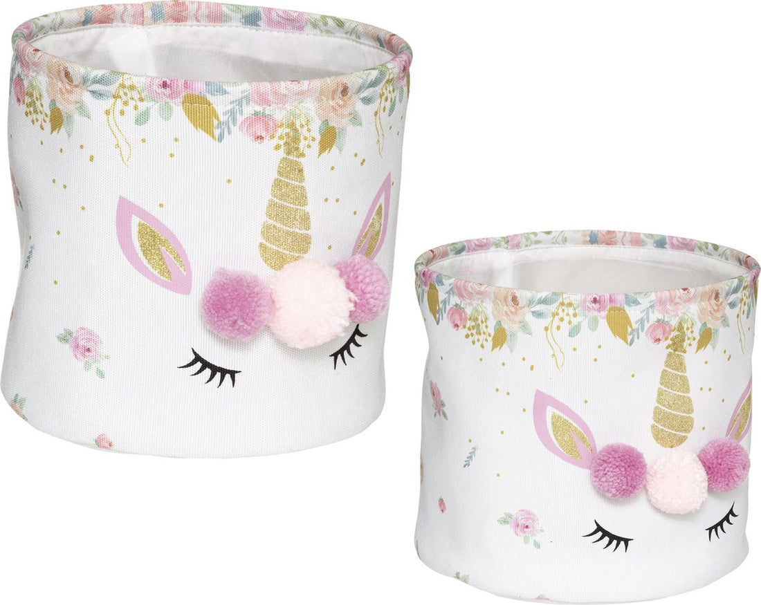 Panier de rangement Atmosphera Kids Licorne - Lot de 2 - Panier de rangement