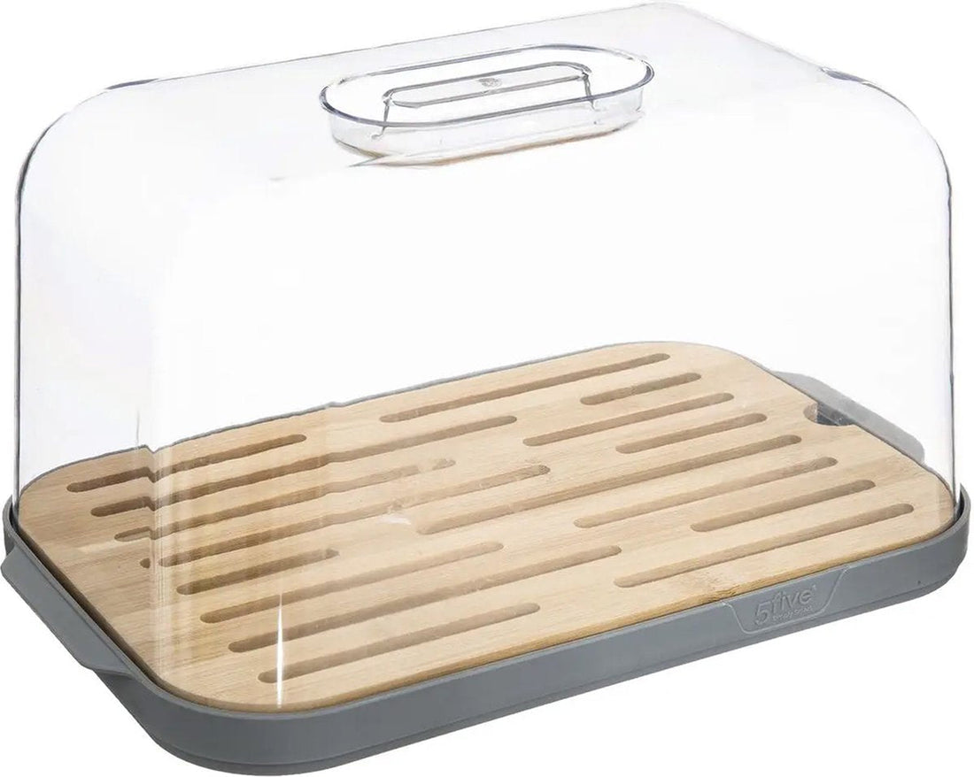 5Five - Bread bin with lockable lid 28 x 18 x 15 cm - Plastic