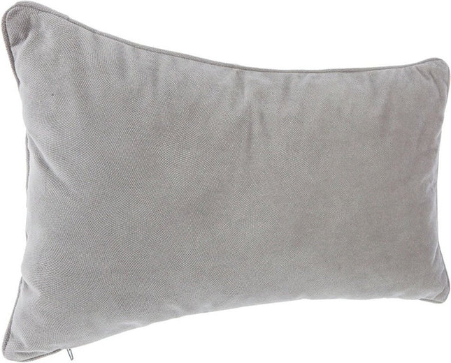 Atmosphera Coussin de canapé / salon Sophia - 30 x 50 cm - Gris argenté - polyester - avec fermeture éclair