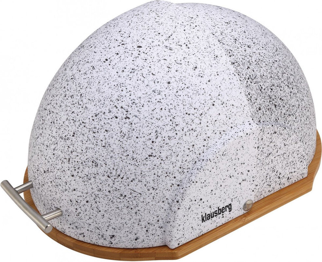 Klausberg 7094 - Bread bin - marble color - Acrylic - bamboo