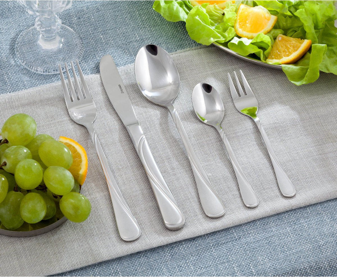 KINGHOFF 3553 - Luxuriöser Besteckkoffer - 72-teilig - für 12 Personen - Modernes Besteck