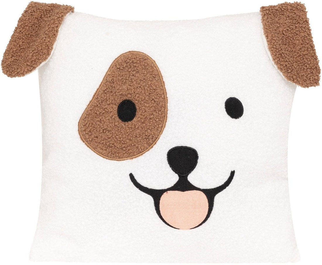 Atmosphera Kids Woef Decorative Cushion - 40 x 10 x 40 cm - White / Brown