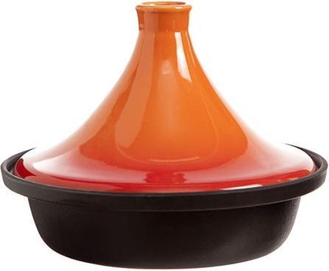 Tajine noir-orange - ø25cm - compatible induction