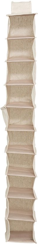 Kledingkast hang organizer 10-vaks Five® - Dressy + - Beige