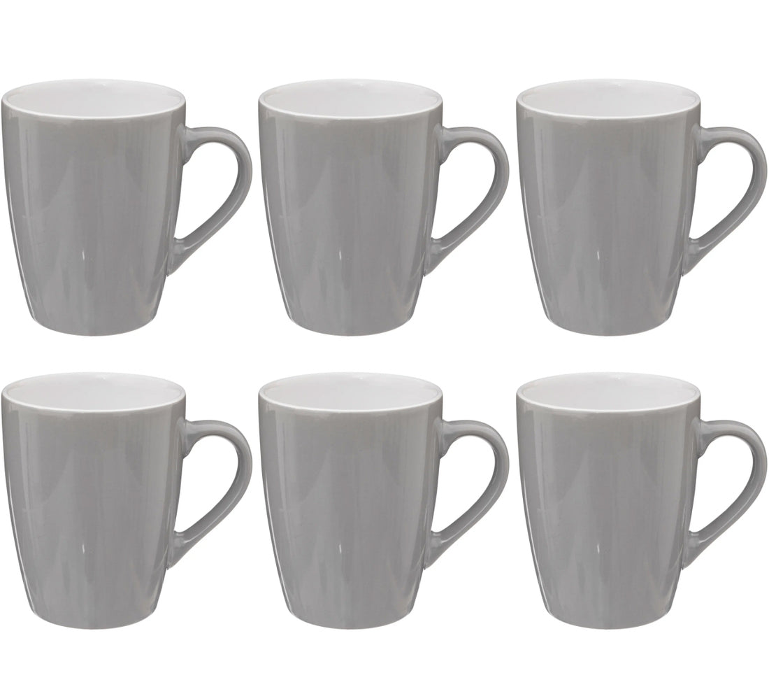 Holland Design Tasses/mugs à café avec anse - gris pierre - 380 ml