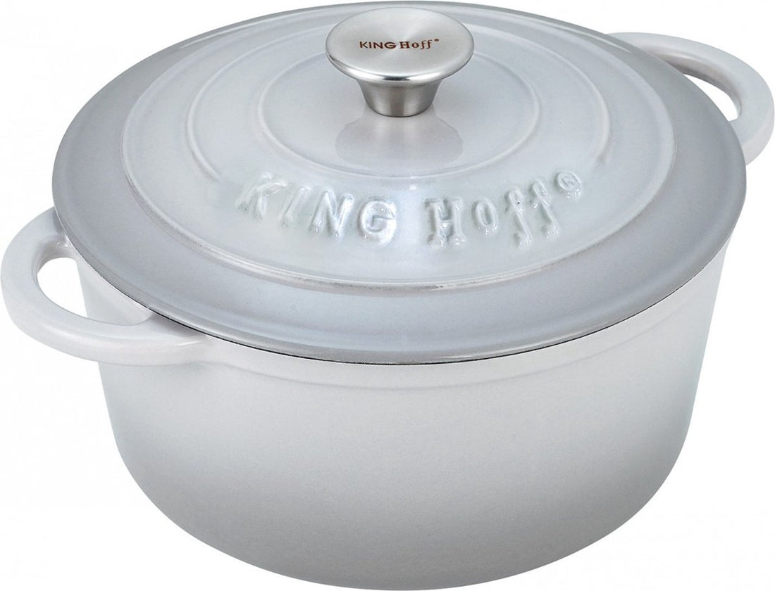 Kinghoff gusseiserner Bräter - Ø 21 cm - 2,4 l - grau - emailliert