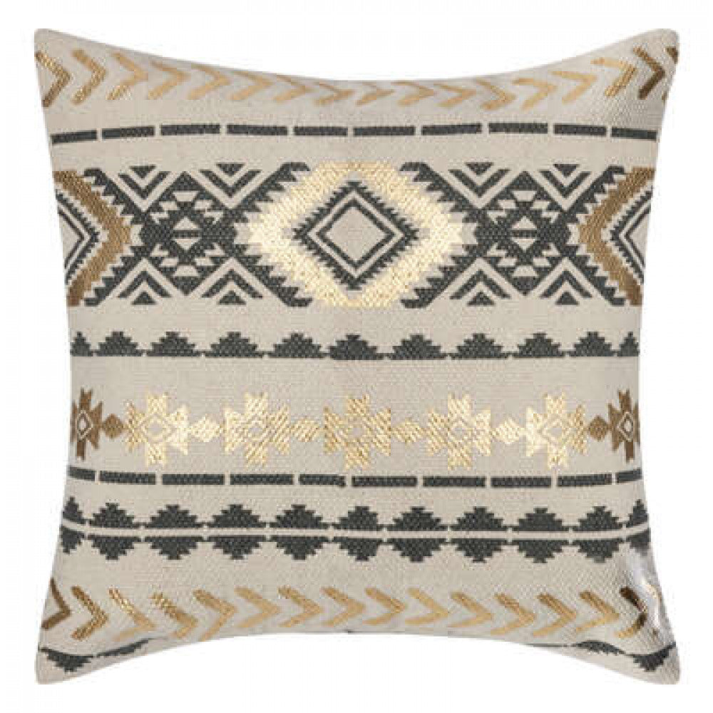 Sierkussen hoes met goud 40x40 cm