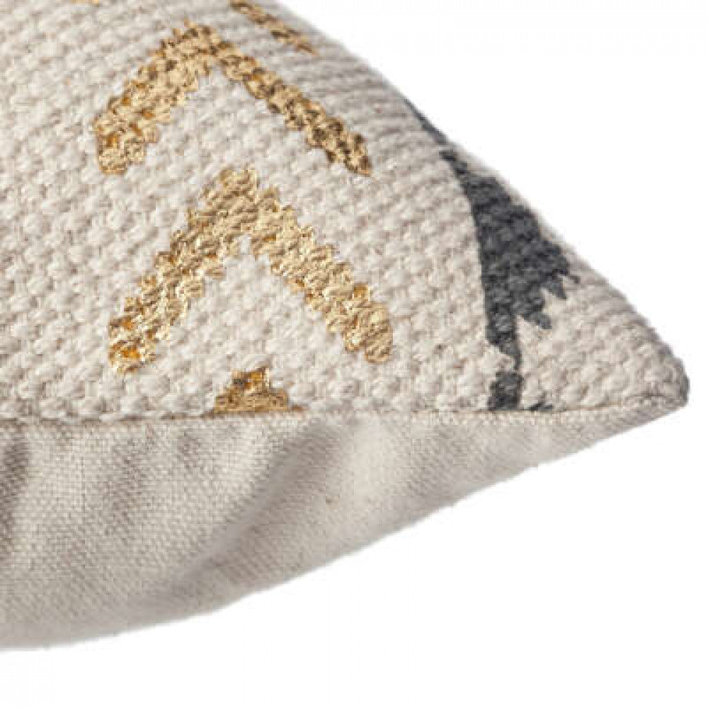 Sierkussen hoes met goud 40x40 cm