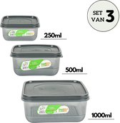 5Five vershouddozen rechthoekig – set van 4 met clipsluiting, 0,35 tot 2,2 L – foto 3