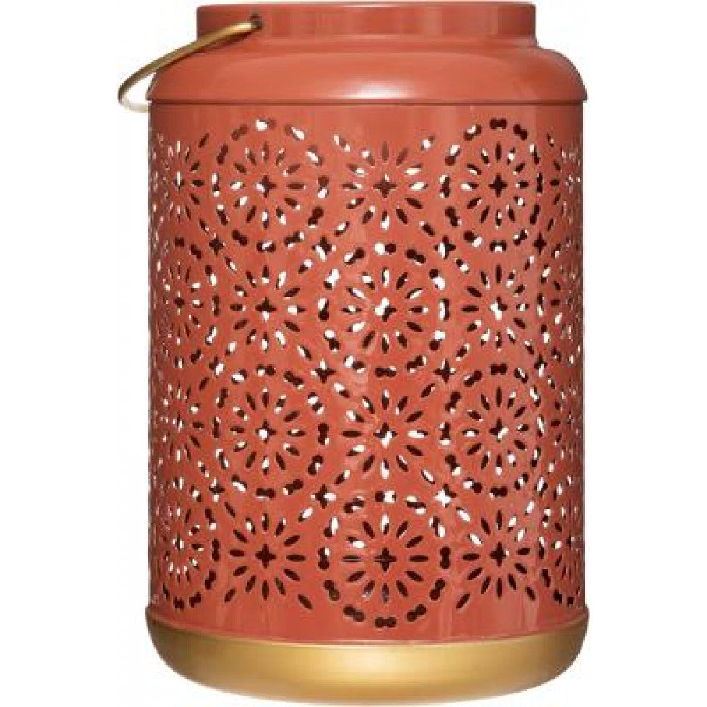 Windlicht lantaarn van metaal – hoogte 19 cm, staand of hangend