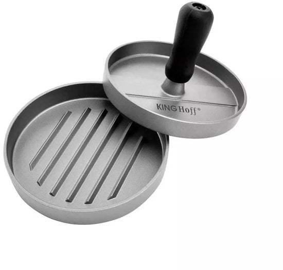 Kinghoff KH1740 hamburgerpers – aluminium met antiaanbaklaag, Ø 12 cm