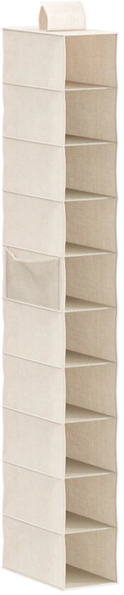 Kledingkast hang organizer 10-vaks Five® - Dressy + - Beige