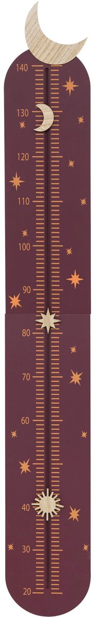Atmosphera Kids Starry Sky Height Chart - Children's Growth Chart - W20xH140cm - Brown