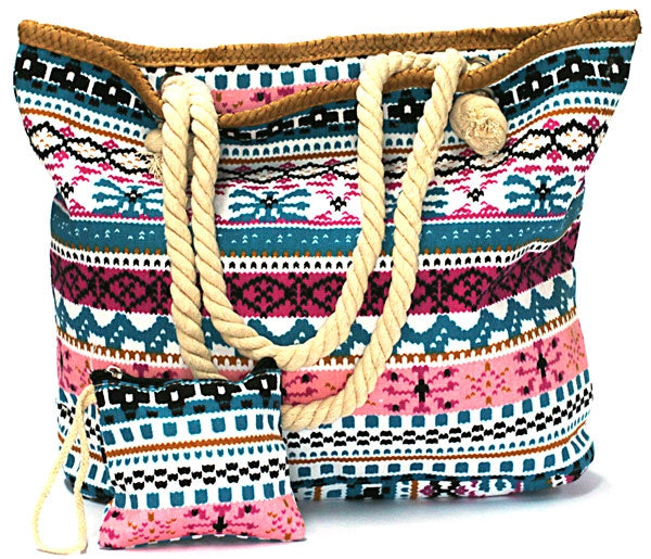 Multicolor beach bag