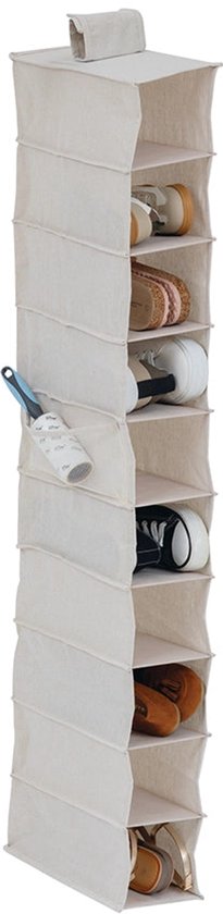 Kledingkast hang organizer 10-vaks Five® - Dressy + - Beige