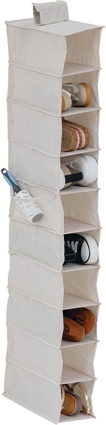 Kledingkast hang organizer 10-vaks Five® - Dressy + - Beige