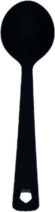 Basic & Co | Ladle | Cooking Utensil | Black | Includes Spatula & Serving Spoon | 29 cm | Nylon | Compact & Hygienic