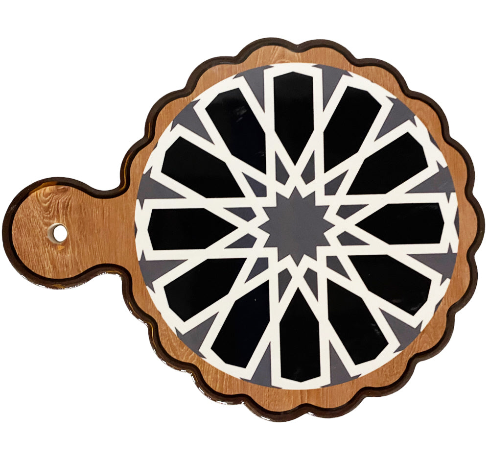 Geometrischer Keramikuntersetzer mit Griff Ø18