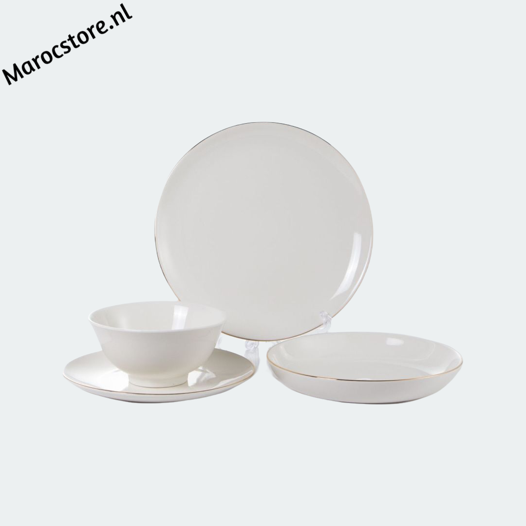Geschirrset 24-teilig 6 Personen - Bright White