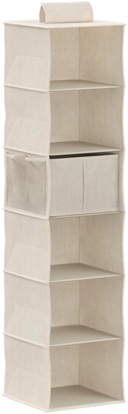 Kledingkast hang organizer 10-vaks Five® - Dressy + - Beige
