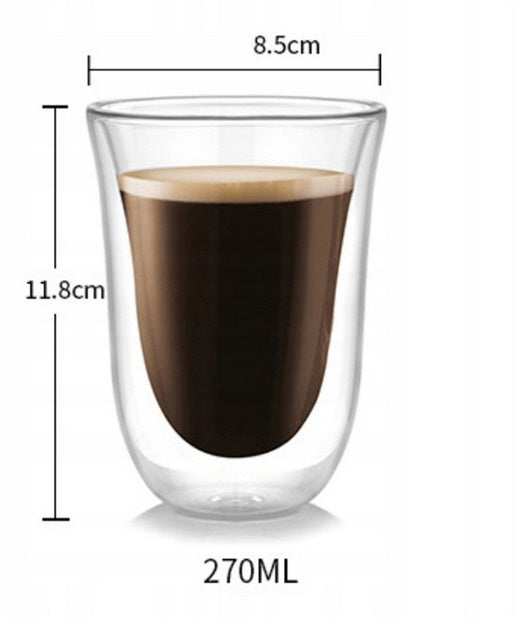 6 verres à double paroi - 270 ml