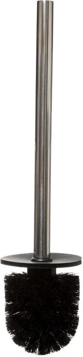 5Five - 2x Toilet brushes with holder, black polyresin, 35.5 cm