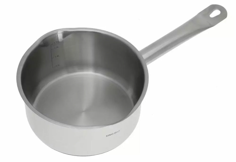 Stielkasserolle - Soßenpfanne Edelstahl - 2,1 Liter - 18 cm