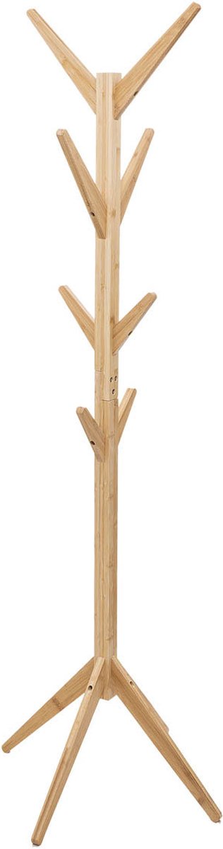 5Five coat rack - beige - bamboo - 8 hooks - 60 x 60 x 178 cm
