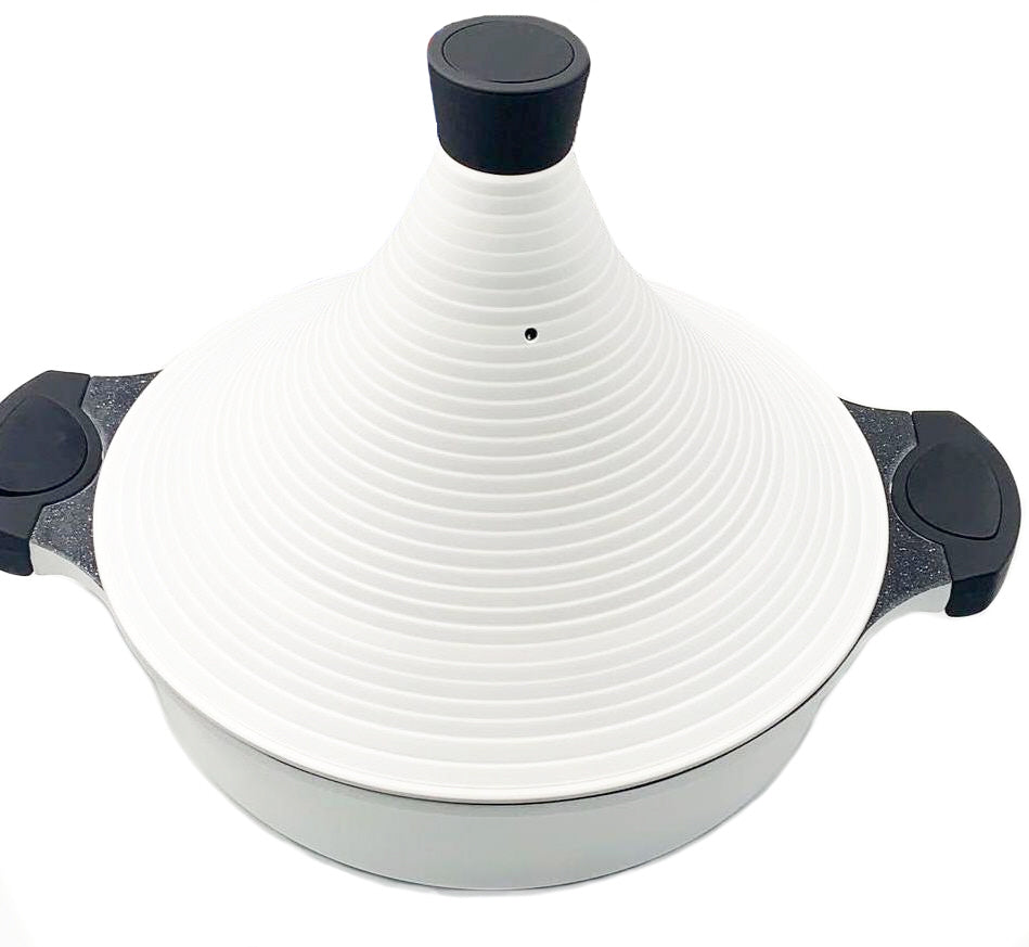 Aluminium tajine Agadir XL wit – Ø 32 cm, antiaanbaklaag, ook voor inductie – foto 2