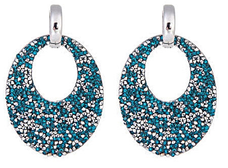 Boucles d'oreilles Sparkle Bleues / Argentées