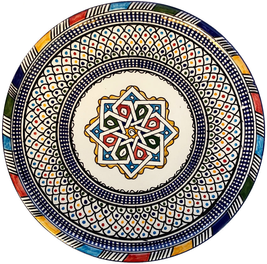 Handmade pottery bowl Fes Ø35
