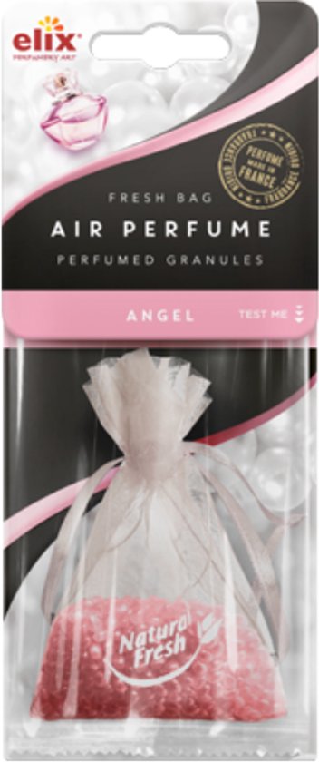 Elix - Sachet parfumé billes granulées - Désodorisant parfum masculin - Désodorisant voiture - Parfum longue durée - pour voiture, armoire & pièce - Angel