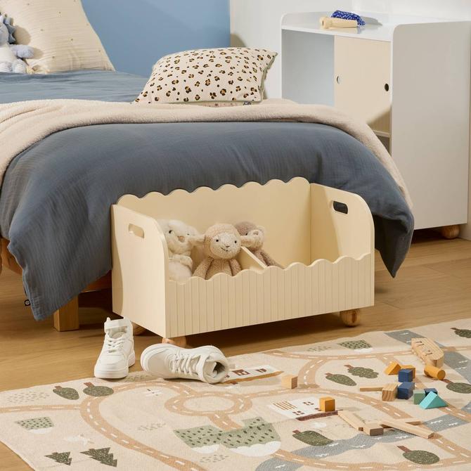 Coffre de rangement Atmosphera Kids Bouli - 60 x 36 x 30 cm - Beige