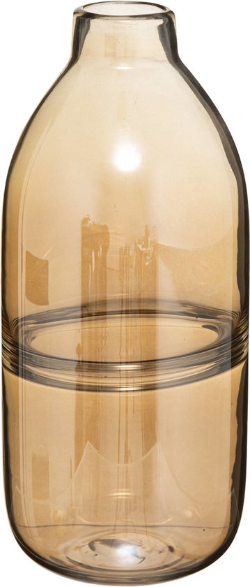 Glazen vaas Bottle van amberkleurig glas, 30 cm