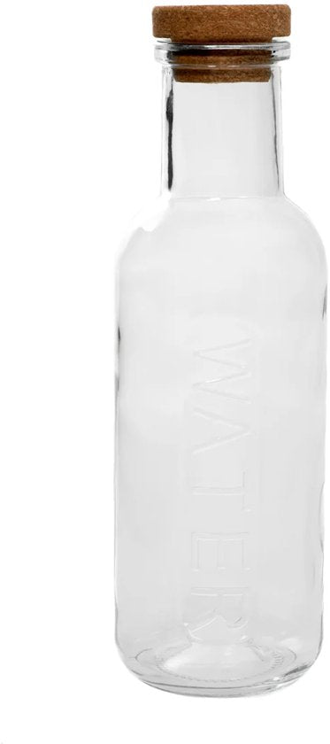 HOMLA Maeve Glaskaraffe mit Korkstopfen – 1 L