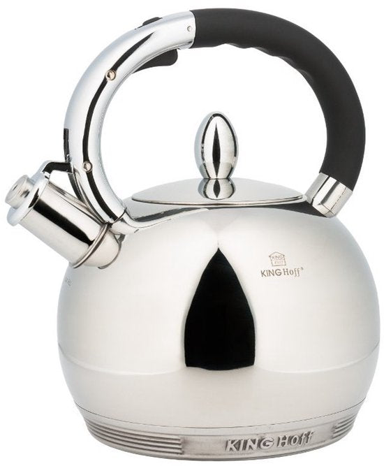 Kinghoff KH3777 - Flötenkessel - Edelstahl - 3,0 Liter - Wasserkessel