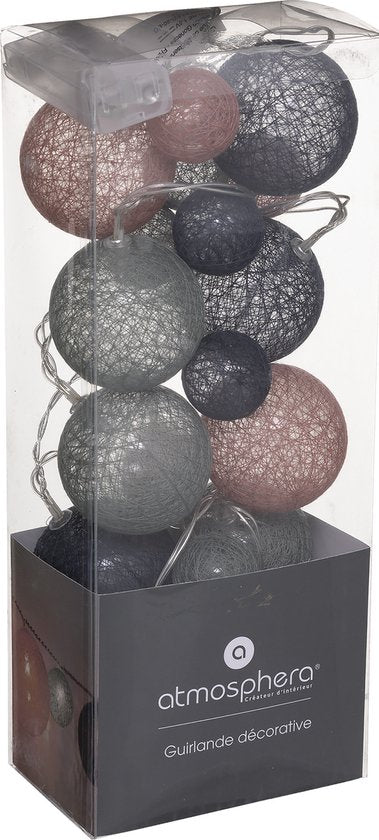 Atmosphera String Lights - 20 illuminated spheres - multi-colour mix - 210 cm - batteries