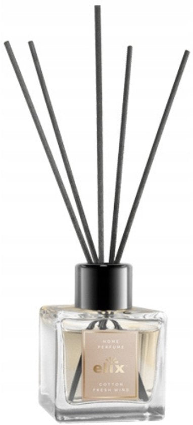Elix - Geurstokjes Diffuser - Reed Diffuser - Luchtverfrisser - Interieur Parfum - Langdurige Huisgeur - voor Woonkamer, Slaapkamer, Kantoor & Badkamer - 100 ml - Cotton & Fresh Wind