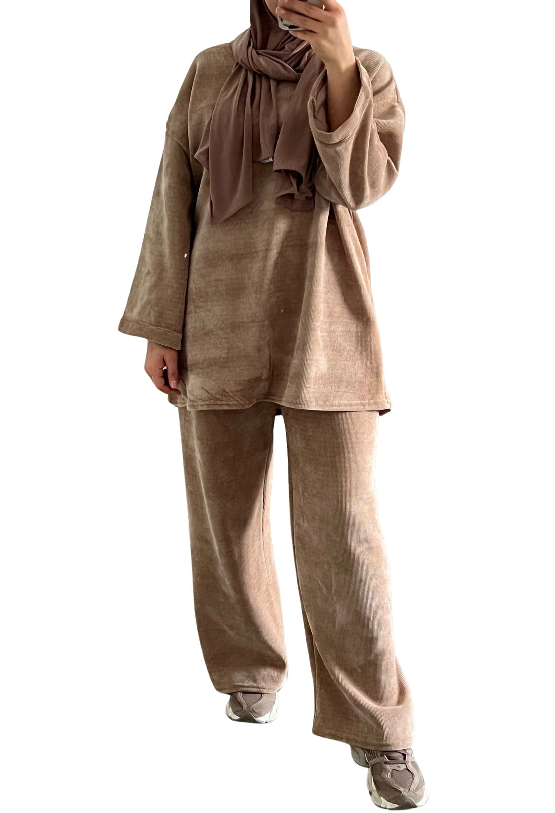 Maya twinset dames – co-ord set met lange mouwen en wide leg broek – foto 3