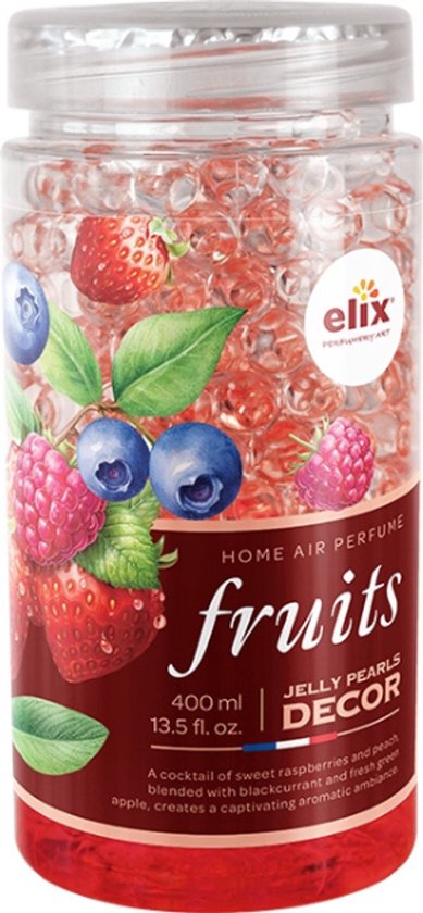 Elix Jelly Pearls geurparels Fruits – gel luchtverfrisser, 400 ml