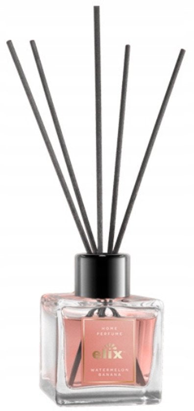 Elix - Geurstokjes Diffuser - Reed Diffuser - Luchtverfrisser - Interieur Parfum - Langdurige Huisgeur - voor Woonkamer, Slaapkamer, Kantoor & Badkamer - 100 ml - Watermelon & Banana