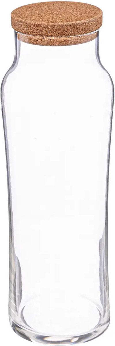 Secret de Gourmet Wasserkaraffe mit Korkverschluss - Glas - 1 Liter - Servierkanne