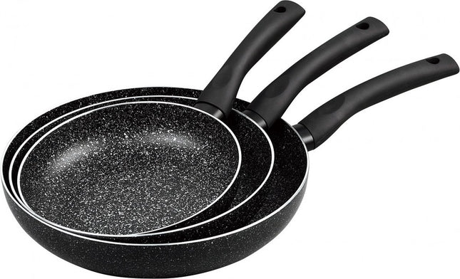 Kinghoff 1562 - Set de 3 poêles - marbre noir - Ø20 / 24 / 28 cm