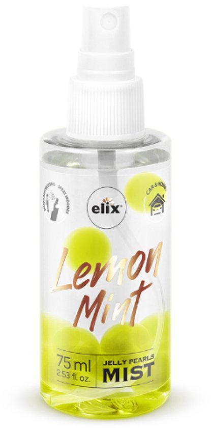 Elix - Jelly Pearls Luchtverfrisser Spray - Auto Luchtverfrisser Compact - Interieur Parfum - voor Kamer & Auto Geur Spray - 75 ml - Black