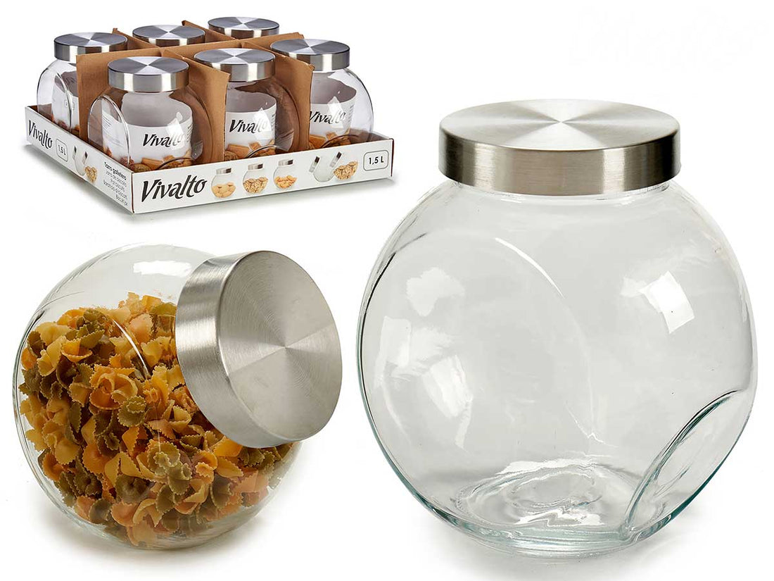 Glass storage jar 1.5 l